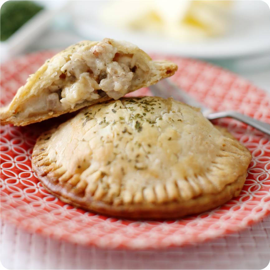 Chicken Kiev with Mushrooms Hand Pie