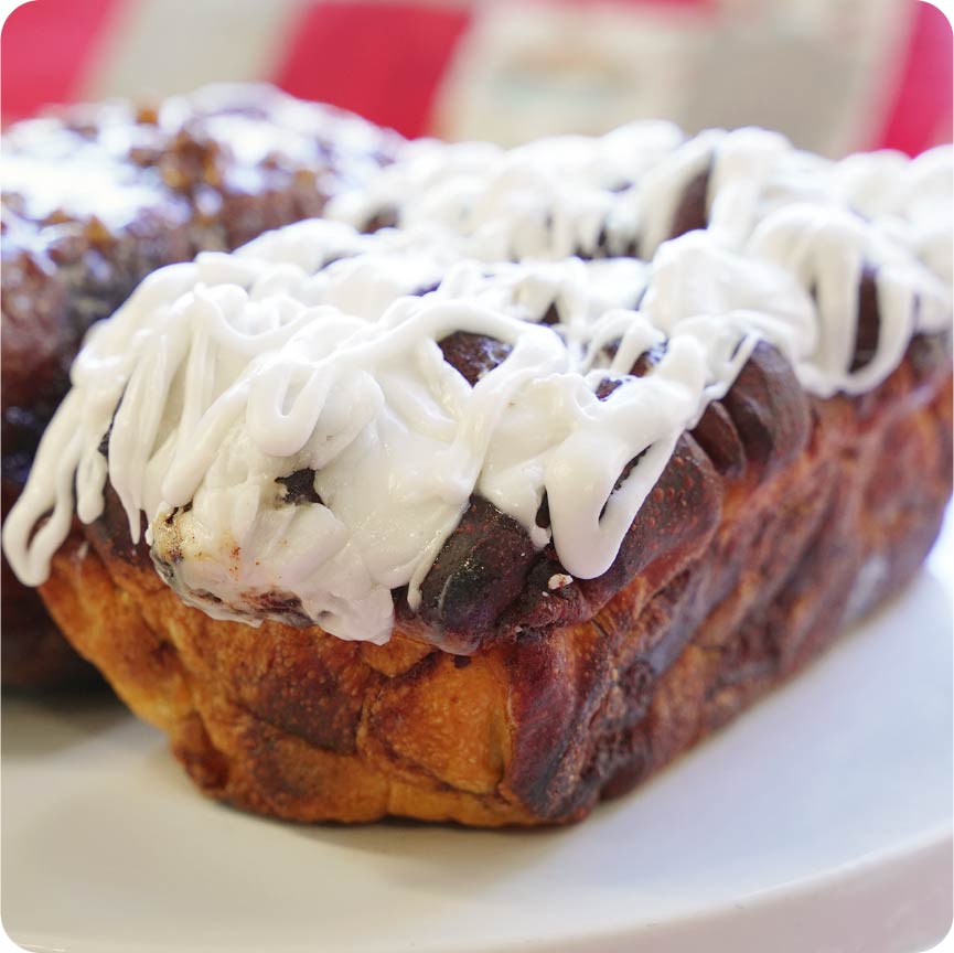 Chunky Cinnamon Frosted Bread